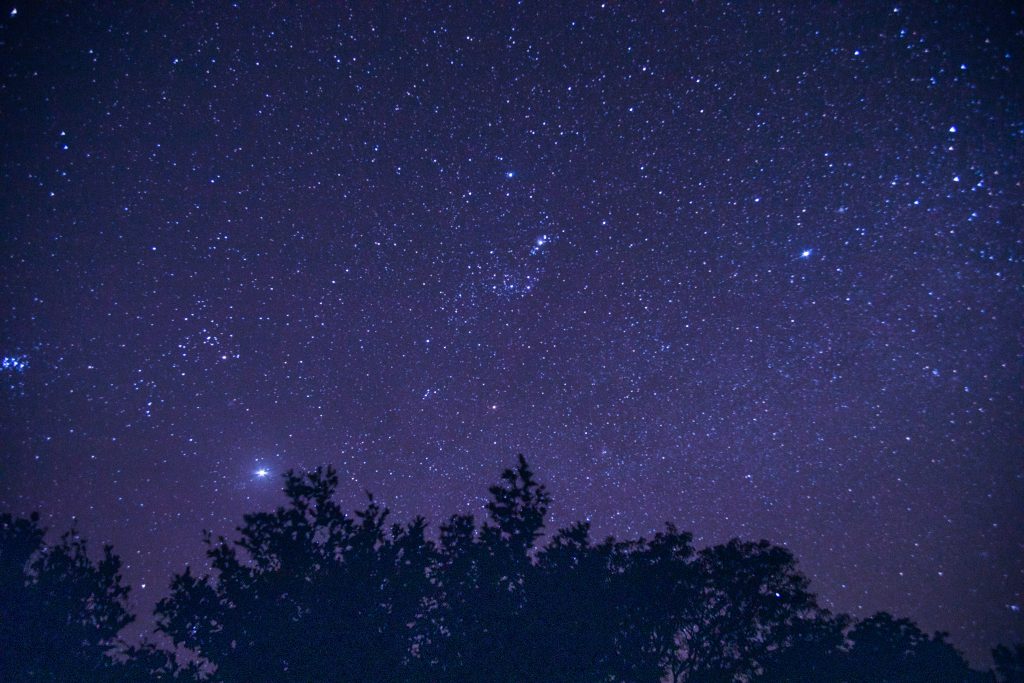 Because we have no light pollution, this is what we see at night. It is potentiallhy one of the best places in the world to see the Milky Way